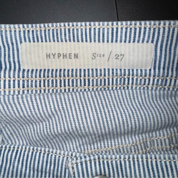 Anthropologie Pilcro and the Letterpress HYPHEN Blue White Stripe Shorts Size 27 - Picture 13 of 13
